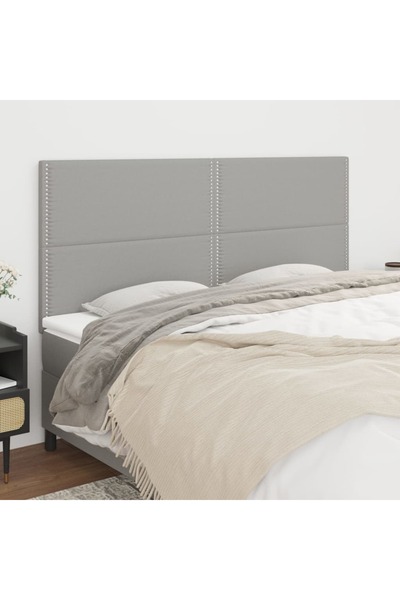 Concept Tăblii de pat, 4 buc, gri deschis, 100x5x78/88 cm, textil