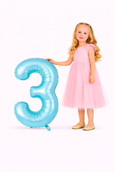 Yusuf Dirik YD Party Supplies بالون فويلو على شكل رقم 3 مقاس 76 سم 34 بوصة