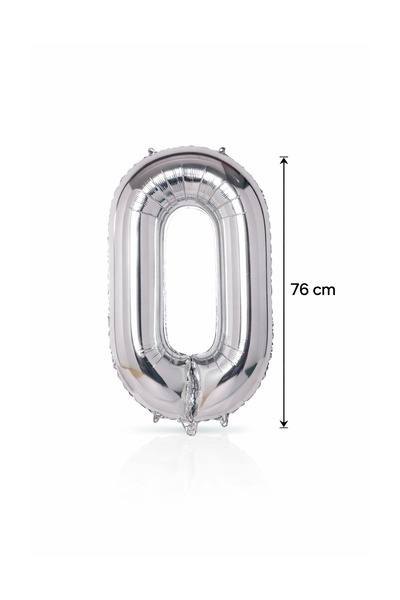 Yusuf Dirik YD Party Supplies Foil Number Balloon 0 Number 76 cm 34 Inch