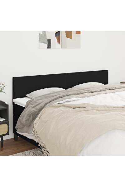 Concept Tăblii de pat, 2 buc, negru, 100x5x78/88 cm, textil