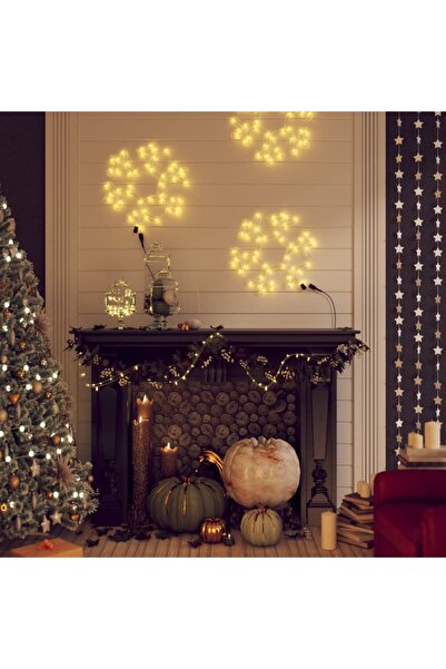 Concept Χριστουγεννιάτικο ειδώλιο χιονονιφάδας, 48 ζεστά λευκά LED