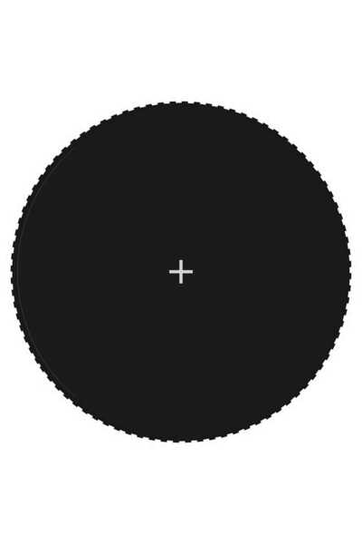 Concept 4.57 m round trampoline floor, black, textile material