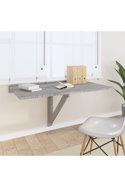 Concept Masă de perete pliantă gri sonoma 100x60x56 cm lemn compozit