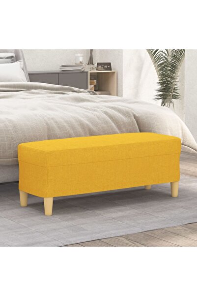 Concept Πάγκος, ανοιχτό κίτρινο, 100x35x41 cm, ύφασμα