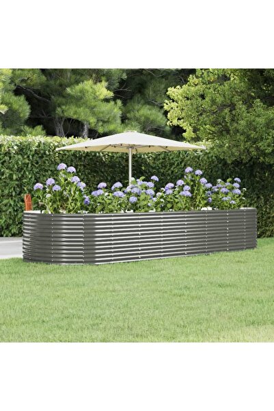 Concept Γλάστρα κήπου, γκρι, 367x140x68 cm, ατσάλινη