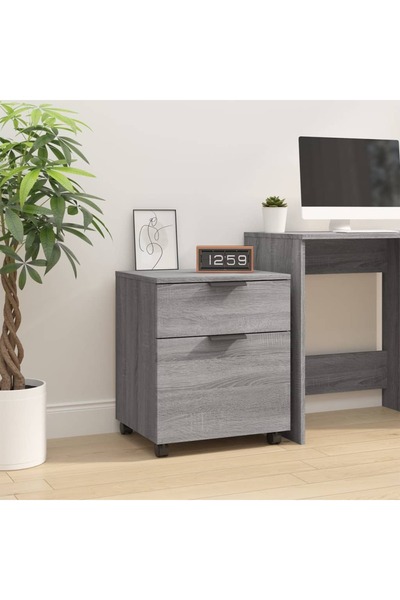 Concept Κινητό ντουλάπι αρχειοθέτησης με ρόδες, γκρι Sonoma, 45x38x54 cm, επε...