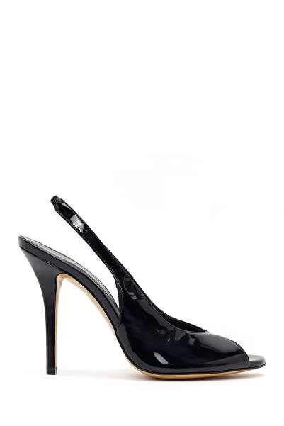 Derimod Women's Black High Stiletto Heel U Patent Leather D Leather Shoes 26S...