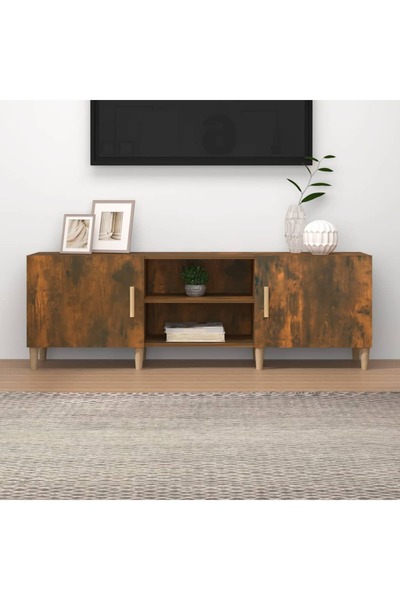 Concept Comodă TV, stejar fumuriu, 150x30x50 cm, lemn prelucrat