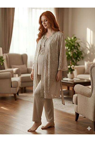 Lohussa Noul sezon jacard Set de pijamale pentru maternitate cu design specia...