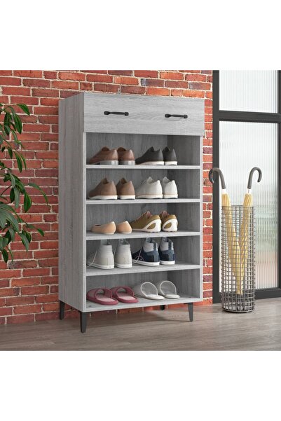 Concept Pantofar, gri sonoma, 60x35x105 cm, lemn compozit