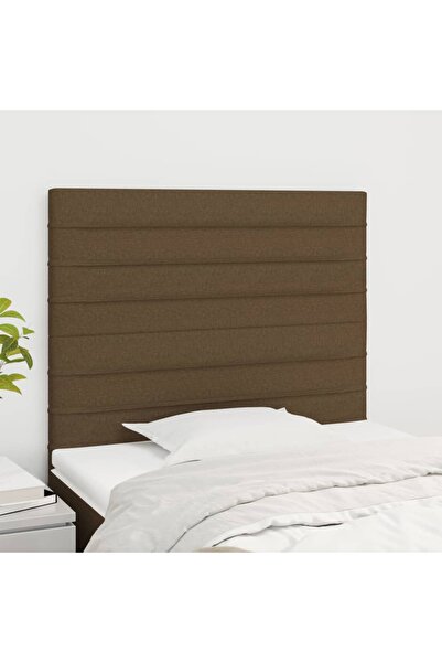 Concept Tăblii de pat, 2 buc, maro închis, 100x5x78/88 cm, textil