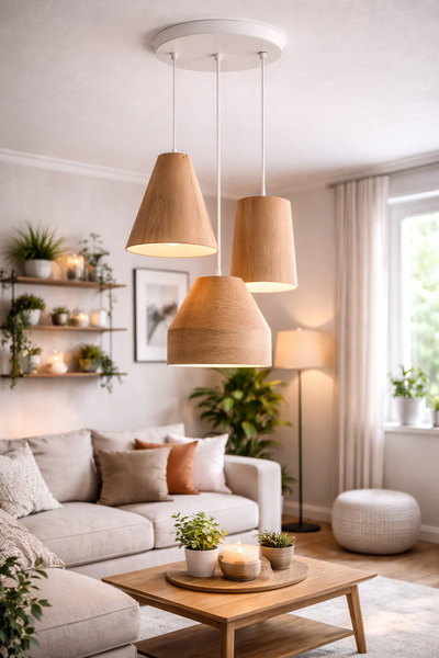 DREAM MODE Stone 3’lü Beton Dokulu Sarkıt Avize Bohem & Pinterest Tarzı Moder...