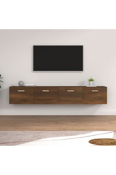 Concept Dulapuri perete 2 buc stejar maro 100x36,5x35 cm lemn prelucrat