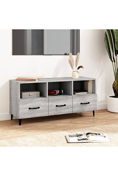 Concept Comodă TV, gri sonoma, 102x35x50 cm, lemn compozit