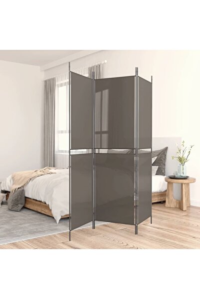 Concept Paravan de cameră cu 3 panouri, antracit, 150x200 cm, textil