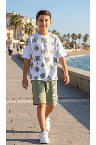 BEGONYA BEBECE KIDS Double Summer Cotton Set T-Shirt Shorts Bottom Ust Set