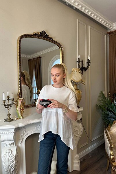 lizge giyim تيشيرت ETEGI D منسوج مزين بالزخارف