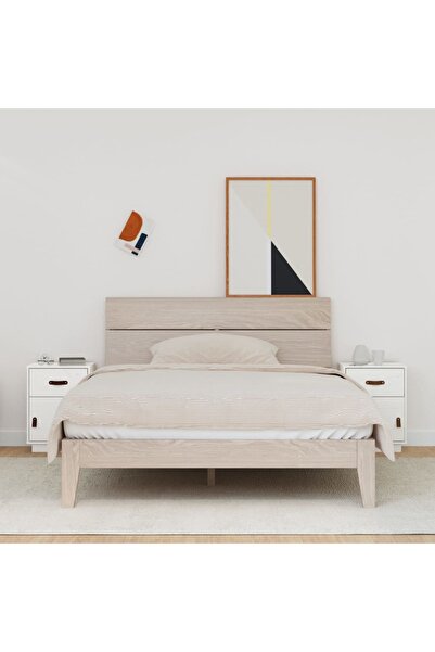 Concept Κομοδίνα, 2 τεμ., λευκά, 40x34x55 cm, μασίφ ξύλο πεύκου