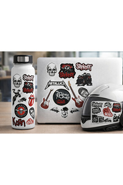 Limitless Design ملصق معدني للروك مقاس 22x30 سم - ديكور حائط للهيفي ميتال وال...