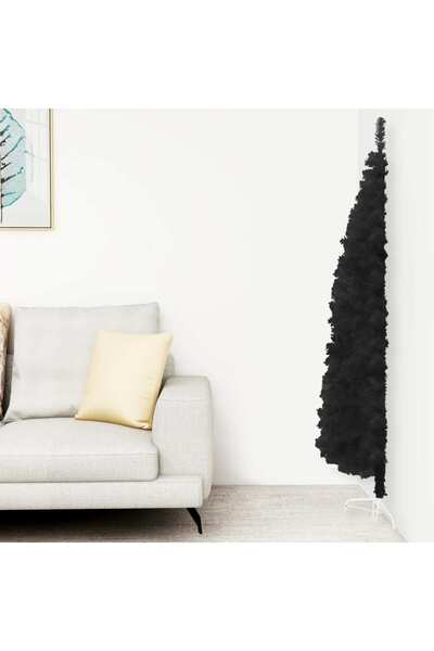 Concept Ημίλεπτο χριστουγεννιάτικο δέντρο με βάση, μαύρο, 210 εκ.
