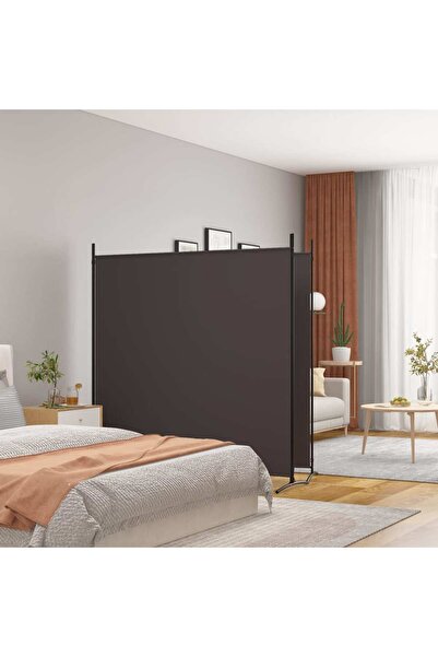 Concept Paravan de cameră cu 2 panouri, maro, 348x180 cm, textil