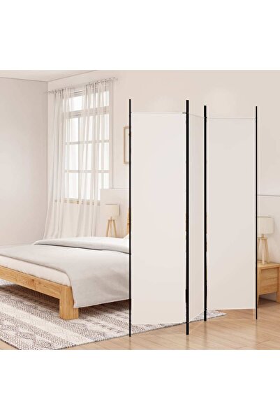 Concept Paravan de cameră cu 3 panouri, alb, 150x200 cm, textil