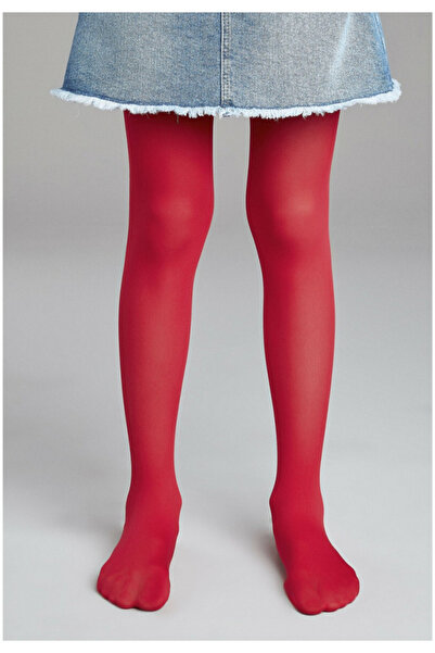 Penti Girls tights 40 DEN - matte, opaque, red