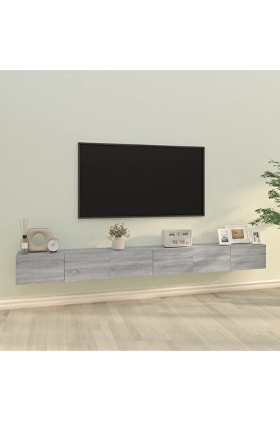 Concept Σετ ντουλαπιών τηλεόρασης, 3 τεμάχια, γκρι sonoma, επεξεργασμένο ξύλο