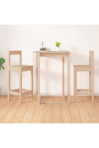 Concept Σκαμπό μπαρ, 2 τεμ., 40x41,5x112 cm, μασίφ ξύλο πεύκου