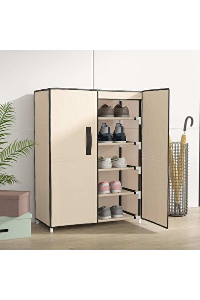 Concept Pantofar, crem, 60x28x90 cm, material textil