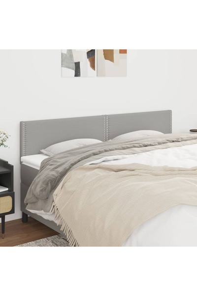 Concept Tăblii de pat, 2 buc, gri deschis, 90x5x78/88 cm, textil