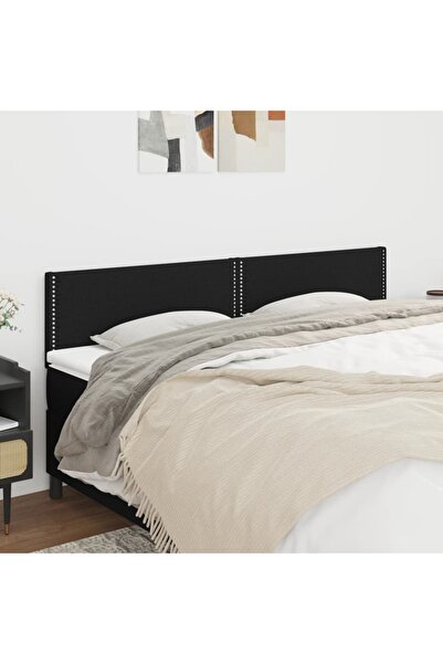 Concept Tăblii de pat, 2 buc, negru, 100x5x78/88 cm, textil