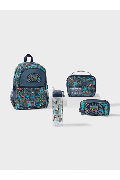 SMIGGLE Trailblazer 4-Piece Basic School Set Gray – Backpack + Nutrition Bag ...