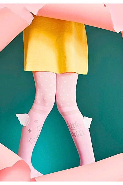 Penti Young girls' tights, ,,Little Angel'', 50 den - star print, pink
