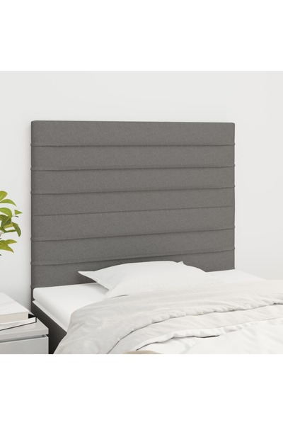 Concept Κομοδίνα, 2 τεμ., σκούρο γκρι, 80x5x78/88 cm, ύφασμα