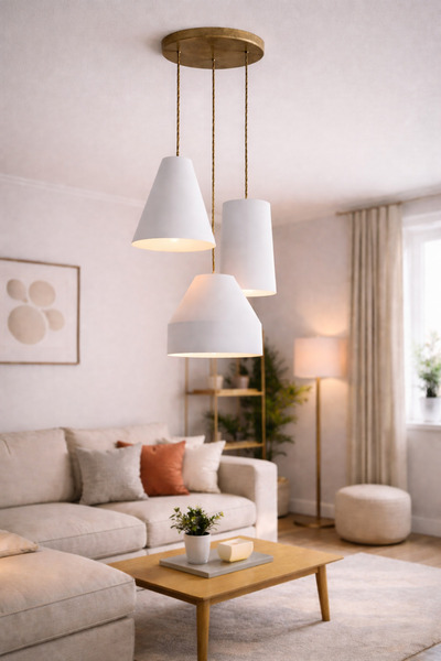 DREAM MODE Stone 3’lü Beton Dokulu Sarkıt Avize Bohem & Pinterest Tarzı Moder...