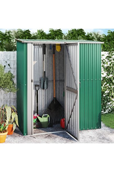 Concept Αποθήκη ποδηλάτων κήπου πράσινο 180,5x97x209,5 cm από γαλβανισμένο ατ...