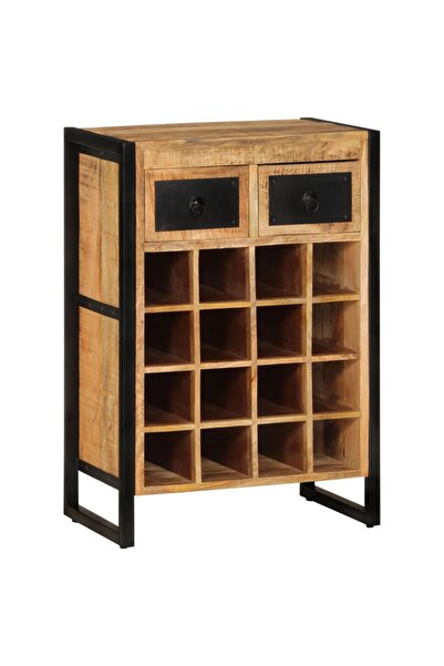 Concept Suport de vin pentru 16 sticle, lemn masiv de mango