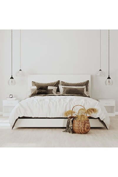 Concept Κομοδίνα με συρτάρι, 2 τεμ., γυαλιστερό λευκό