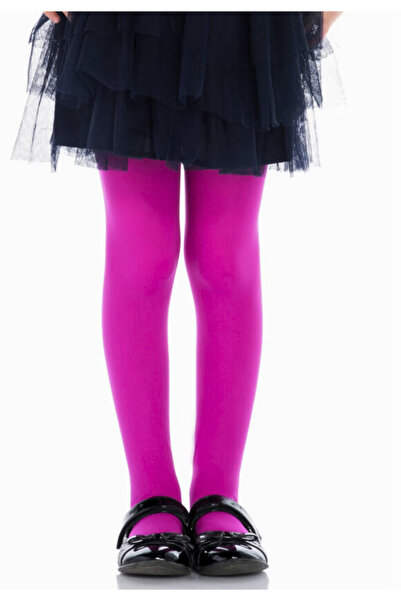 Penti Girls' tights Pretty Micro 40 DEN - matte, opaque, fuchsia color