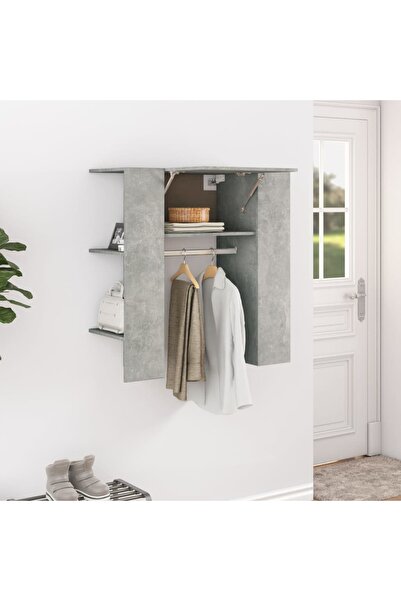 Concept Dulap de hol, gri beton, 97,5x37x99 cm, lemn prelucrat