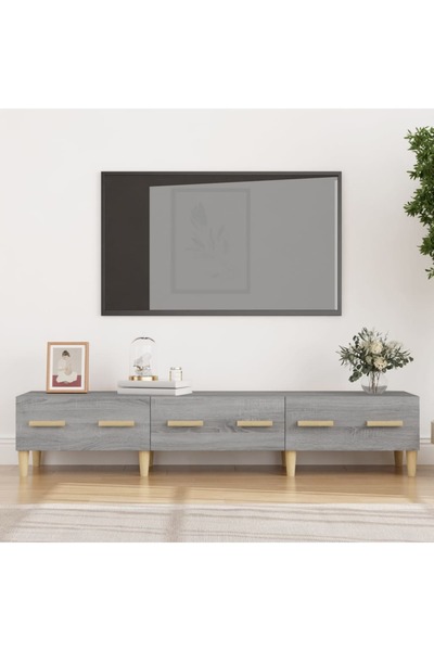 Concept Comodă TV, gri sonoma, 150x34,5x30 cm, lemn compozit