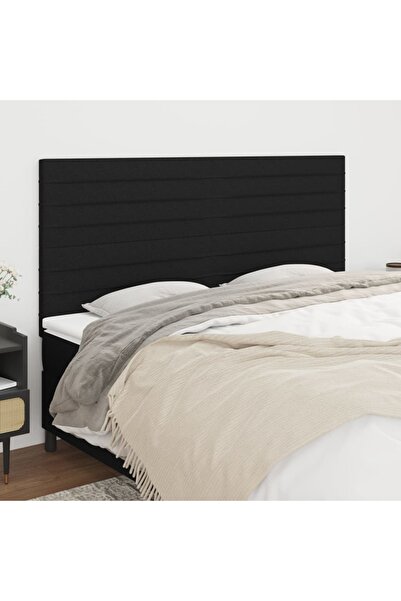 Concept Tăblii de pat, 4 buc, negru, 90x5x78/88 cm, textil