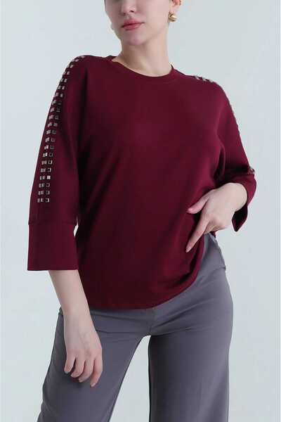 IŞILDA FASHION Μπλούζα με στάμπα πέτρας