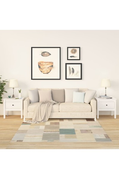 Concept Βοηθητικά τραπεζάκια, 2 τεμ., λευκά, 50x50x49 cm, μασίφ ξύλο πεύκου