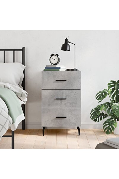 Concept Noptieră, gri sonoma, 40x40x66 cm, lemn compozit