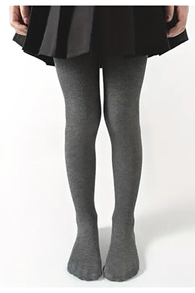 Penti Girls' tights Pretty 160 DEN ''Bamboo'' - matte, opaque, gray color