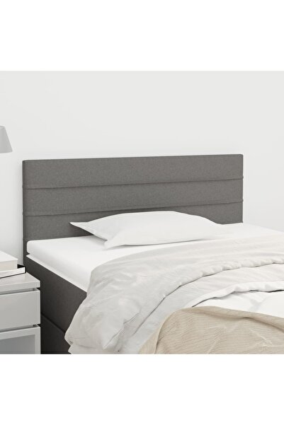 Concept Tăblie de pat, gri închis, 80x5x78/88 cm, textil