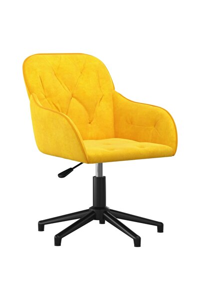 Concept Περιστρεφόμενη καρέκλα γραφείου, κίτρινη, Βελούδο