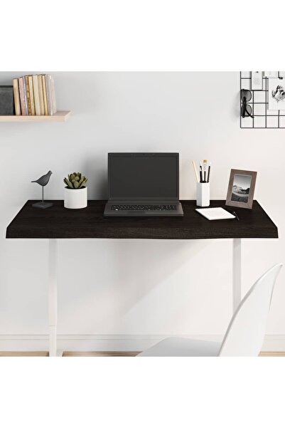 Concept Blat de masă gri închis 100x60x2 cm lemn masiv de stejar tratat